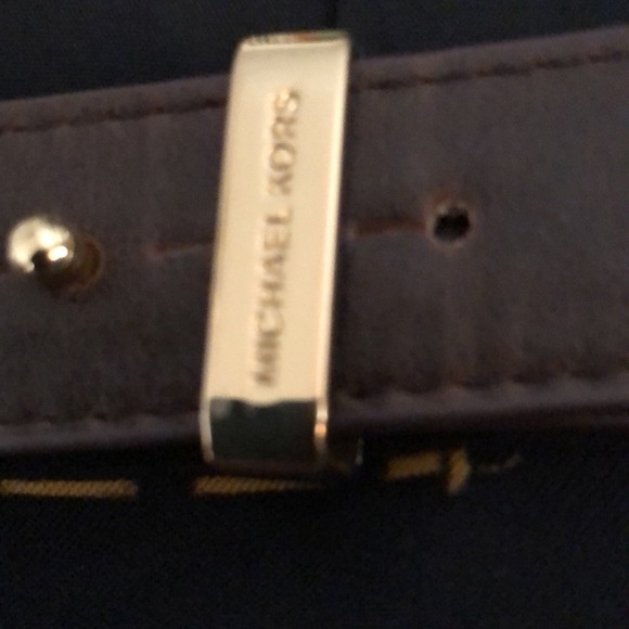 Micheal Kors size 14 black chain print skirt with self belt NWT - Picture 8 of 13